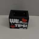 Yamahiko Wooden Tips Jar Tip Donation Box 6 x 4 x 5 Inch Tip Collection Bucket Money Coin Storage Container Suggestion Raffle Cash Box Jar for Restaurants Musicians Bartender Bars Driver