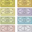 Sotiff 800 Pieces Replacement Play Money Set Prop Money Game Money Play Money for Kids Board Games 8 Denominations: $1000, $500, $100$, $50, $20, $10,$5, $1