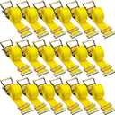VEVOR 18PCS E Track Ratchet Strap, 2" x 15'E-Track Straps 4400 LBS Breaking Strength, Polyester Webbing & Spring Fitting & Ratchets, Durable Tie-Downs for Tires Motorcycles Trailers Loads Yellow
