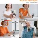 Magnetic Phone Grip for MagSafe, 4-in-1 Phone Ring Holder with Mini Tripod & Kickstand, Ultra-Slim MagSafe Accessories for iPhone 17 Pro/MAX 16/15/14 Series (Black)