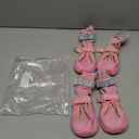 Hcpet Dog Shoes for Dogs, Dog Booties for Dogs, Anti-Slip Dog Boots & Paw Protectors for Hot Pavement Winter Snow Hiking with Reflective Straps (Width 2.55 in, Light Pink)