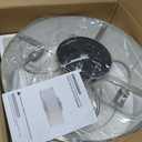 20" Boho Ceiling Fan with Light Bladeless Low Profile Silver, Small