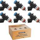 Set of 6 Fuel Injectors,Compatible with/Jeep 3.6 Wrangler Grand Cherokee 2011-2023,Compatible with/Dodge Charger Journey Durango 2012-2017,Replace#5184085AC,0280158233