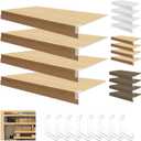 4 Pcs Wire Rack Covers, Foamed PVC 24x16 Panel (Not Wood) Removable Wire Rack Liners for Pantry, Cabinet & Bathroom Kitchen Organization Decorative