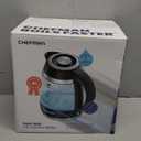 Chefman Electric Kettle, 1.8L 1500W, Hot Water Boiler, Removable Lid for Easy Cleaning, Auto Shut Off, Boil-Dry Protection, Stainless Steel Filter, BPA Free, Borosilicate Glass Electric Tea Kettle (Black)