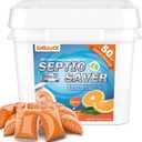WELLUCK RV Toilet Treatment Drop-Ins, 50 Pack - 50 Week Supply Black Tank Deodorizer | Breaks Down Waste & Tissue | Septic Safe Treatment for RV, Camper, Marine Toilet | Citrus Scents