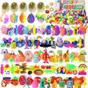 200 Pcs Prefilled Easter Eggs with Toys Inside,Easter Basket Stuffers,Surprise Easter Egg Fillers,Easter Toys Bulk,Easter Egg Hunt,Prizes Classroom Events,Easter Gifts,Eggs Fillers,Easte Party Favors