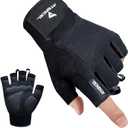 ATERCEL Workout Gloves for Men and Women, Exercise Gloves for Weight Lifting, Cycling, Gym, Training, Breathable and Snug fit (Small, Black)
