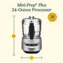 Cuisinart Mini-Prep Plus Food Processor, 24-Ounce Mini Food Processor to Chop Herbs, Vegetables, and Hard Cheese, 24-Ounce Work Bowl, Reversible Stainless Steel Blade, DLC-2A, White
