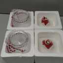 LemonRoad 2 Pcs Christmas Glass Storage Jars with Lid Santa Claus Cookie Jars Christmas Candy Jar Glass Food Storage Canisters Holiday Candy Storages Can for Kitchen Holiday Table Centerpieces(25oz)