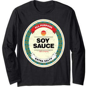 Soy Sauce Funny Halloween Costume Long Sleeve T-Shirt Size L