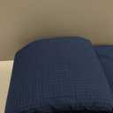 PHF Waffle Weave Duvet Cover Set Queen Size, No Snagging Ultra Soft Luxury Textured Breathable Comforter Cover for All Season 3pcs, Durable Bedding Duvet Set with 2 Pillow Shams, 90"x90", Navy Blue