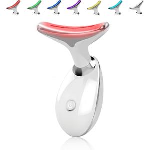 Face Messager for Face and Neck, Facial Massager for Face and Neck, 7 Color Face Neck Massager for Skin Care, at-Home Face Tool for Skin Care