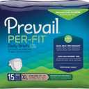 Prevailper-Fit Maximum Plus Absorbency Incontinence Briefs Extra Large 15Count Breathable Rapid Absorption Discreet Comfort Fit Adult Diapers