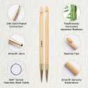 KnitPro Bamboo Deluxe Afghan/Tunisian Crochet Hook Set | 8 Sizes (3.5mm to 12mm)
