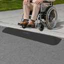 Ruedamann 1" Rise Threshold Ramps for Doorways, 2200 Lbs Capacity Wider Rubber Threshold Ramp, Special Non-Slip Portable Wheelchair Ramp, Handicap Ramp for Thresholds, Power Scooters, Cuttable