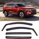 DORENA in-Channel Rain Guards Window Visors Fit for Hyundai Santa Fe 5 Seats 2019 2020 2021 2022 2023(Not for XL 7 Seat) Window Deflectors, Vent Deflector, Vent Window Visors Car Accessories 4pcs