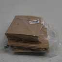 qiqee 50Packs Auto-pop up Kraft Cookie Boxes for Gift Giving 8x5.3x2 inch Brown Treat Box with Window One Second Folding Bakery Box for Donuts Candies and Biscuit