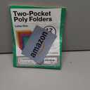 Dunwell Colored Plastic Folders with Pockets - (12 Pack, Assorted Colors), 2-Pocket 8.5x11 Folders for School and Office, Heavy Duty Long Lasting Poly, Includes Labels