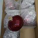 Vercraft 6 Pcs Burgundy Glass Christmas Ornaments, Mercury Vintage Christmas Ball Ornaments Red Rustic Hanging Hand Blown Glass Balls for Home Xmas Tree Birthday Party Holiday Wedding Decor, 2.36 Inch