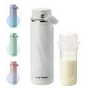 HEYTRIP Portable Breastmilk Cooler - 20oz Stainless Steel Milk Chiller Bottle for Travel & Work | Reusable Breastmilk Storage Container, 36+ Hour Cooling, TSA Approved | White