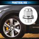 10 Pcs Wheel Lug Nuts Compatible for INFINITI EX35 G25 M12x1.25 | Durable Chorme Plated, Carbon Steel, Silver Tone, Tire Lugnuts