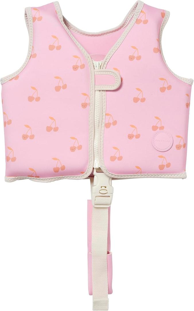 SUNNYLiFe Swim Vest for Toddlers 1-2 | Cotton Candy Cherry, L 34 W 32 H 4.5 Cm