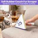 Multi-Use Pet Hair Removal Tool: DELOMO Handheld Fur Rake Scraper  Metal Side for Deep Cleaning on Carpets, Rugs & Car Mats, and Rubber Side for Gentle Cleaning on Couches  Ideal for Pet Homes