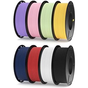 ELEGOO Matte PLA 3D Printer Filament Bundle 1.75mm, 8 Colors 250g Spool Dimensional Accuracy +/- 0.02mm, 8 Pack Multicolors Fits for Most FDM 3D Printers