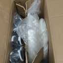 FURWOO Mini Round Rolling Stool with Back Height Adjustable Stool on Wheels for Spa Salon Massage White