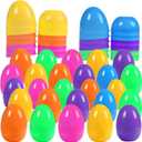 30Pcs Fillable Easter Eggs, 2.36'' Plastic Bright Easter Eggs Empty Bulk Assortment, Perfect for Easter Egg Hunt/Surprise Egg