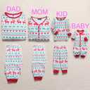 PopReal Christmas Pajamas for Family, Family Christmas Pajamas PJs Matching Sets Top Sleepwear Jammies (4T, White 2)