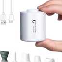 FLEXTAILGEAR Tiny Pump Portable Air Pump, Ultra-Mini with 1300mAh Battery USB Rechargeable to Inflate Deflate for Pool Floats, Air Bed / Mattress, Swimming Ring, Vacuum Storage Bags (White)