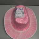 Bedwina Pink Cowgirl Hat for Women & Girls - Felt Western Cowboy Hat with White Trim & Adjustable Chin Strap - Bachelorette, Dress-Up, Rodeo, Costume Accessory, Party Favor, Themed Events (Pink)