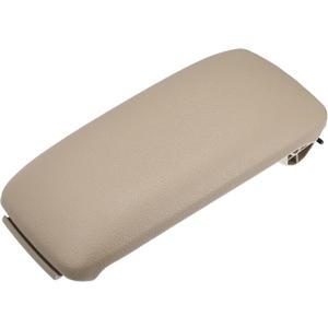 X AUTOHAUX Center Console Cover Lid 8P0864245P for Audi A3 2003-2012 Armrest Cover Pad Replacement Faux Leather Beige