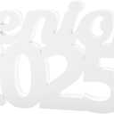 Senior 2025 Sign Graduation Decorations Grad Photo Props Graduate Props Senior Night Decorations Freestanding Table Centerpieces for Grad Party Supplies (White)