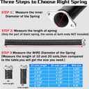 Pair of 2" Garage Door Torsion Spring Kit with Winding Bars, High Precision Electrophoresis Oil-Free Black Coated Garage Door Spring for Replacement(0.225X2"X24")