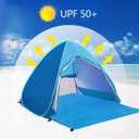 Pop Up Beach Tent Shade Sun Shelter UPF 50+ Canopy Cabana 2-3 Person for Adults Baby Kids Outdoor Activities Camping Fishing Hiking Picnic Touring (Blue), 64.9" L x 59" W x 43.3" H
