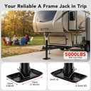 BYERN AUTO A-Frame Trailer Jack, 5000lbs Foot Plate & 2000 lbs Dual-Wheel, 20-24V Cordless Drill Compatible & Hand Crank, 14" Lift, Heavy Duty RV Tongue Jack for Trailer, Utility, Boat, Yacht