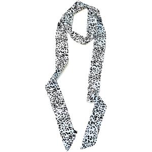Leopard Scarf for Women Thin Long Scarf for Girls Lightweight Satin Leopard Print Tie for Women Satin Belt
