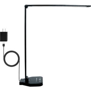 LED Desk Lamp Dimmable Table Lamp Reading Lamp with USB Charging Port, 5 Lighting Modes, Sensitive Control, 30/60 Minutes Timer (Black)