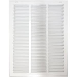 18" X 26" Steel Return Air Filter Grille for 1" Filter - Easy Plastic Tabs for Removable Face/Door - HVAC Duct Cover - Flat Stamped Face -White [Outer Dimensions: 19.75w X 27.75h]