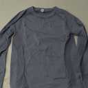 MathCat Seamless Workout Shirts for Women Long Sleeve Yoga Tops Sports Running Shirt Breathable Athletic Top Slim Fit (Medium, Blue Grey)