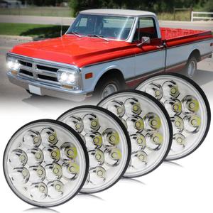 BeaveWAY 4pcs 5.75" 36W Crystal Round LED Headlight Sealed Beam IP68 Waterproof Replacement 4000 4040 5506 H5006 H651 / H466