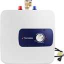 ThermoMate Mini Tank Water Heater Electric, 6.5 Gallons Small Under Sink Water Heater for Point of Use Instant Hot Water 110V 120V, Wall or Floor Mounted, UL Listed ES700
