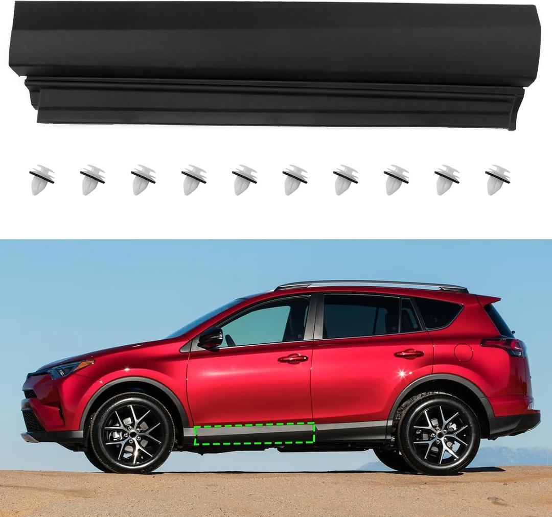 for Toyota Rav4 Door Lower Molding Trim 2016-2018,75074-0R050,Black