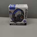 Ozeino 2.4GHz Gaming Headset Wireless with Flip Mic for Ps5, Ps4, PC, Gaming Headphones with RGB Light, 40Hr Battery Bluetooth Headset for Laptop, Mobile, Mac