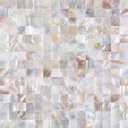 KASARO Peel and Stick Backsplash, Mother of Pearl Mosaic Shell Tiles, Self-Adhesive Wall Tile for Kitchen, Bathroom, Bedroom Decor, Waterproof & DIY-Friendly, 1 Sheet (Natural, 1 sq ft)