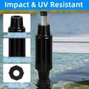 Dock Fender Bumper for Post, Boat Dock Bumpers Slide-Over Post Pole, Slip-On Dock Leg Pipes and Mounting Brackets, Vertical Protection Dock Guards, Soft UV-Resistant Marine-Grade Vinyl