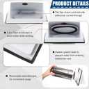 Gisafai 4" Dryer Vent Cover Outside with Stainless Steel Guard Wall Dryer Exhaust Cap and Removable Extended Pipe Vent Shroud Hood Cushioned Non Return Flap with Sealing Gasket Grille(White)